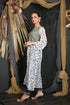 OWO THE LABEL Women Western Dress Long Dress With Front Slit Pattern (OTL-DRS1093)